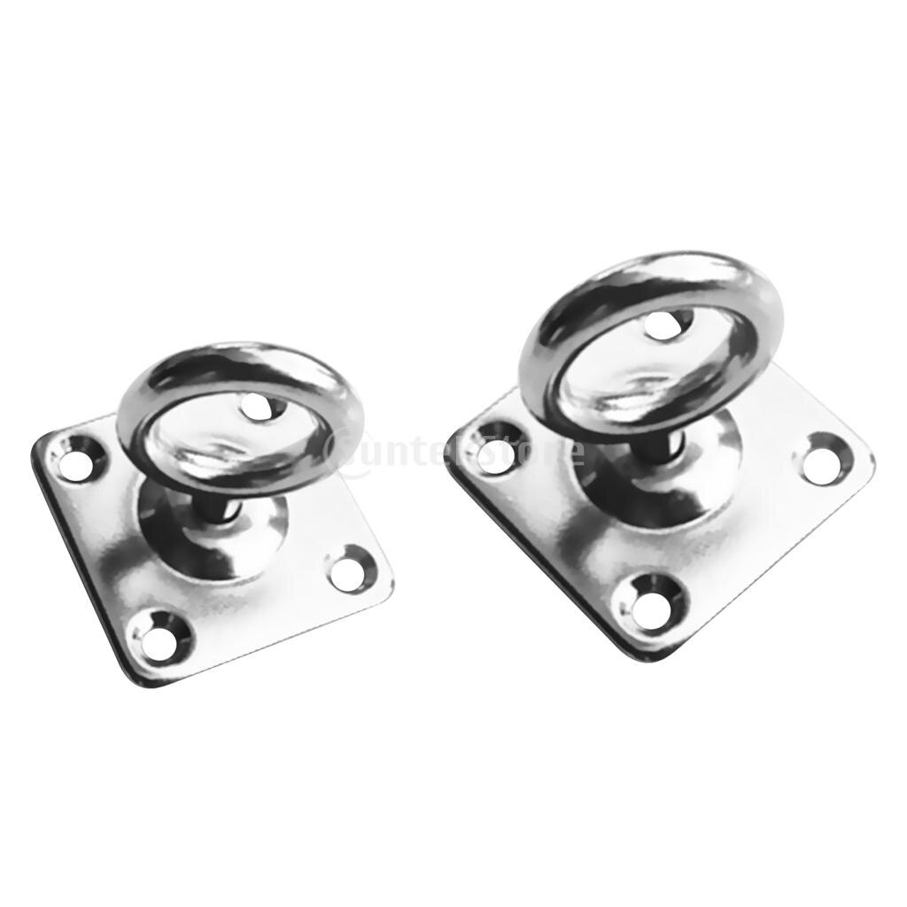 316 Stainless Steel Square Swivel Pad Eye Plate Eye Hook Shade Sails Mounting Fixing Kit Marine Boat Rigging Hardware 5mm 6mm