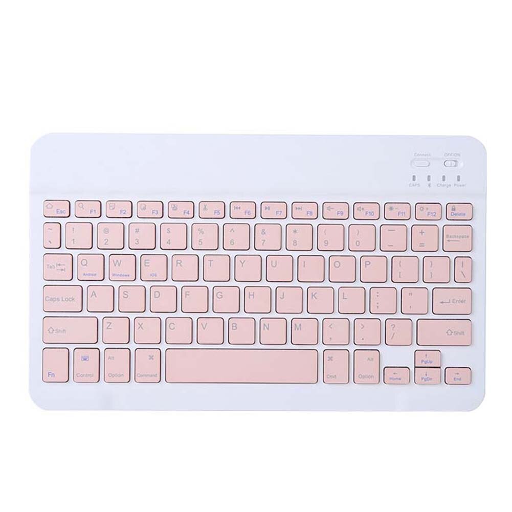 Ensemble de claviers de souris Bluetooth, pour tablette de téléphone portable Ipad, universel, Ultra-fin, sans fil rose: Pink Keyboard