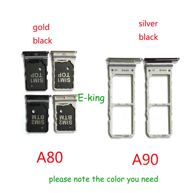 For Samsung Galaxy A6060 A60 A70 A80 A90 A605F A705F A805F A905F Sim Card Slot Tray Holder Sim Card Reader Socket