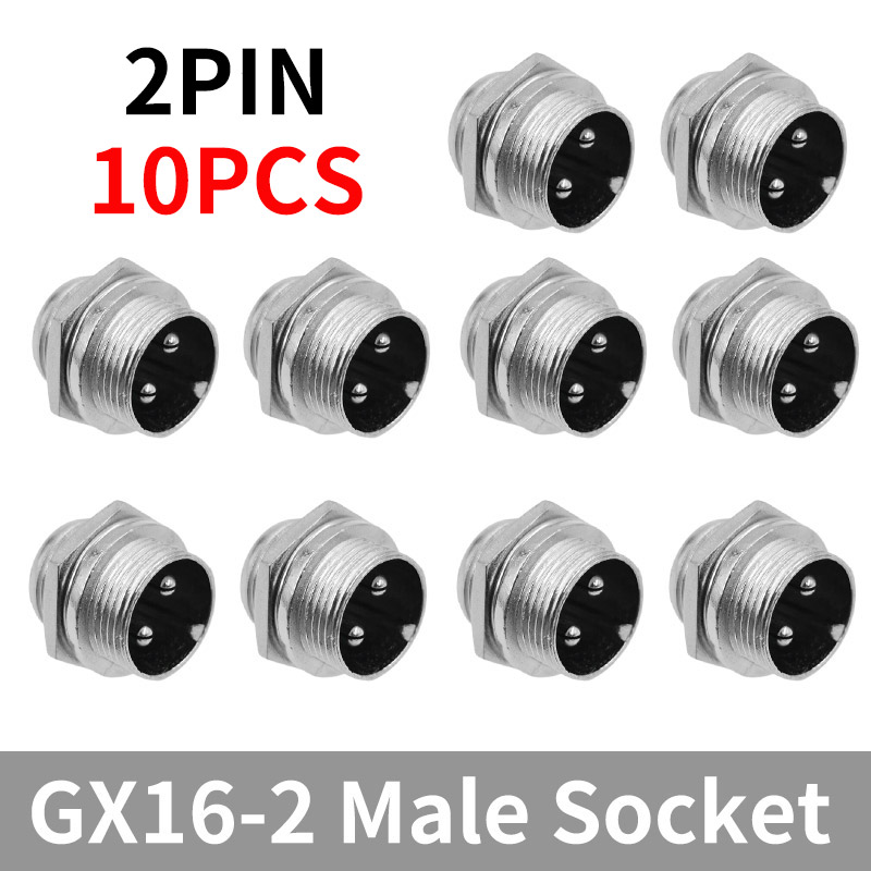 GX16*10PCS Cable Connector 5/8" 2Pin3pin4pin 5pin6pin7pin8pin9pin10pin Male Plug Female Socket Connectors: army green