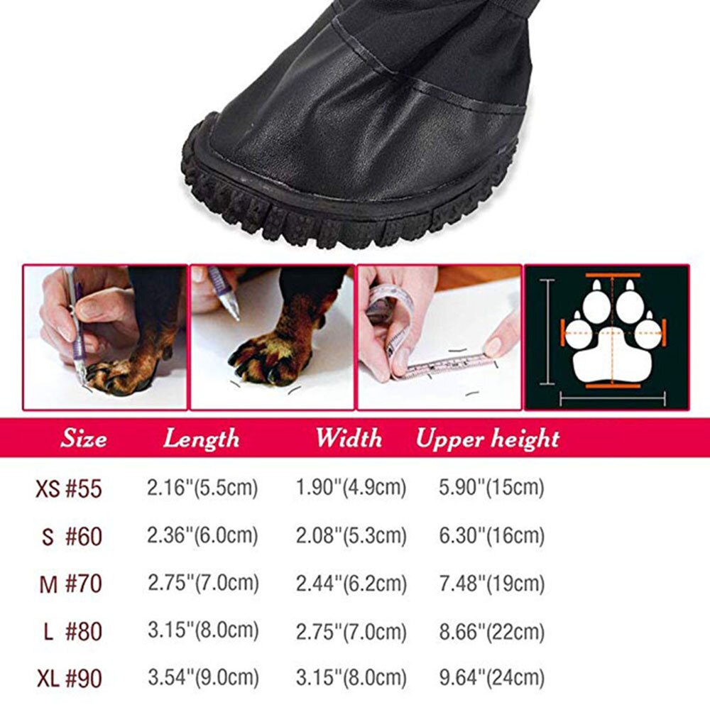 100% wasserdichte Große Hund Schuhe mit Gummi Sohle Winter draussen Schnee Stiefel Naht Abdichtung Regen Jack Stiefel Mittel groß Hund schuhe