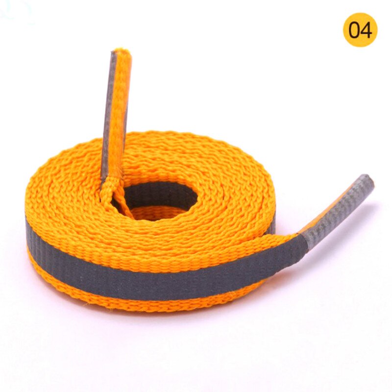1 Paar Platte 8Mm Reflecterende Runner Veters Veiligheid Lichtgevende Gloeiende Schoenveters Unisex Voor Sport Basketbal Canvas Schoenen: 04