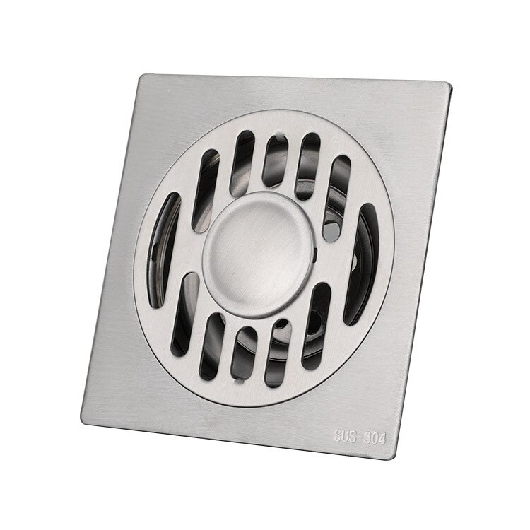 Bathroom floor drain 10 * 10 washing machine dual-use thick 304 stainless steel deodorant floor drain