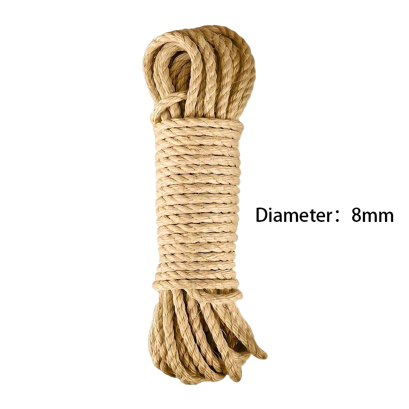 Cat Scratcher Rope DIY Natuurlijk Sisal Touw Speelgoed Katten Poot Klauw Meubelbeschermer Krabpaal Toren Klimrek Bindend touw: XS / green