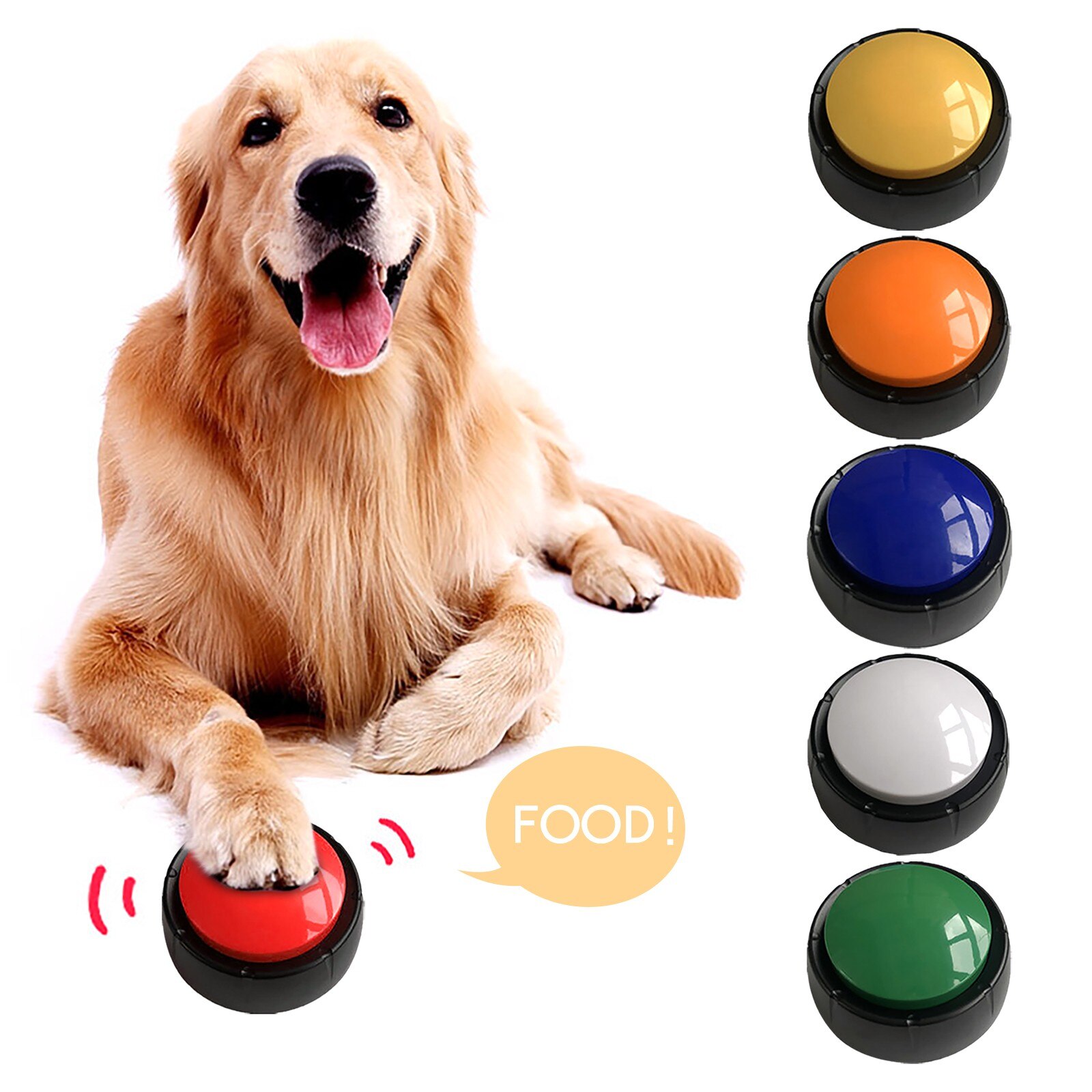 Dog Toy Pet Bell Training Bell Talking Responder Puppy Feeding Plastic Meal Bell Cat Dog Bell Pet Supplies Interactive Training