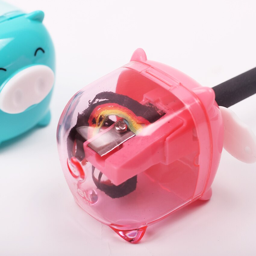 Sacapuntas de plástico Kawaii de color caramelo para niños, sacapuntas coreano para útiles escolares para niños, papelería, 1 ud.