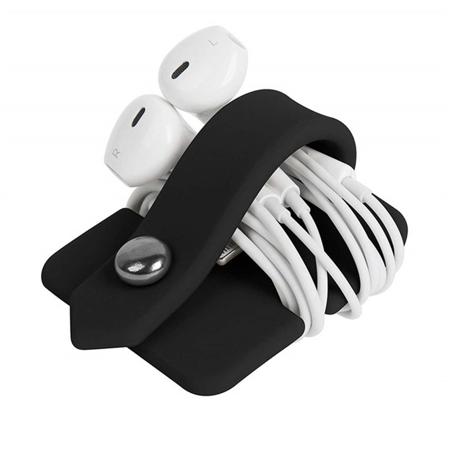 Silikon Telefon Kabel Veranstalter Kopfhörer Kabel Veranstalter Kabel Manager Kopfhörer Ohrhörer Halfter Kabel Wickler Schwarz Grün