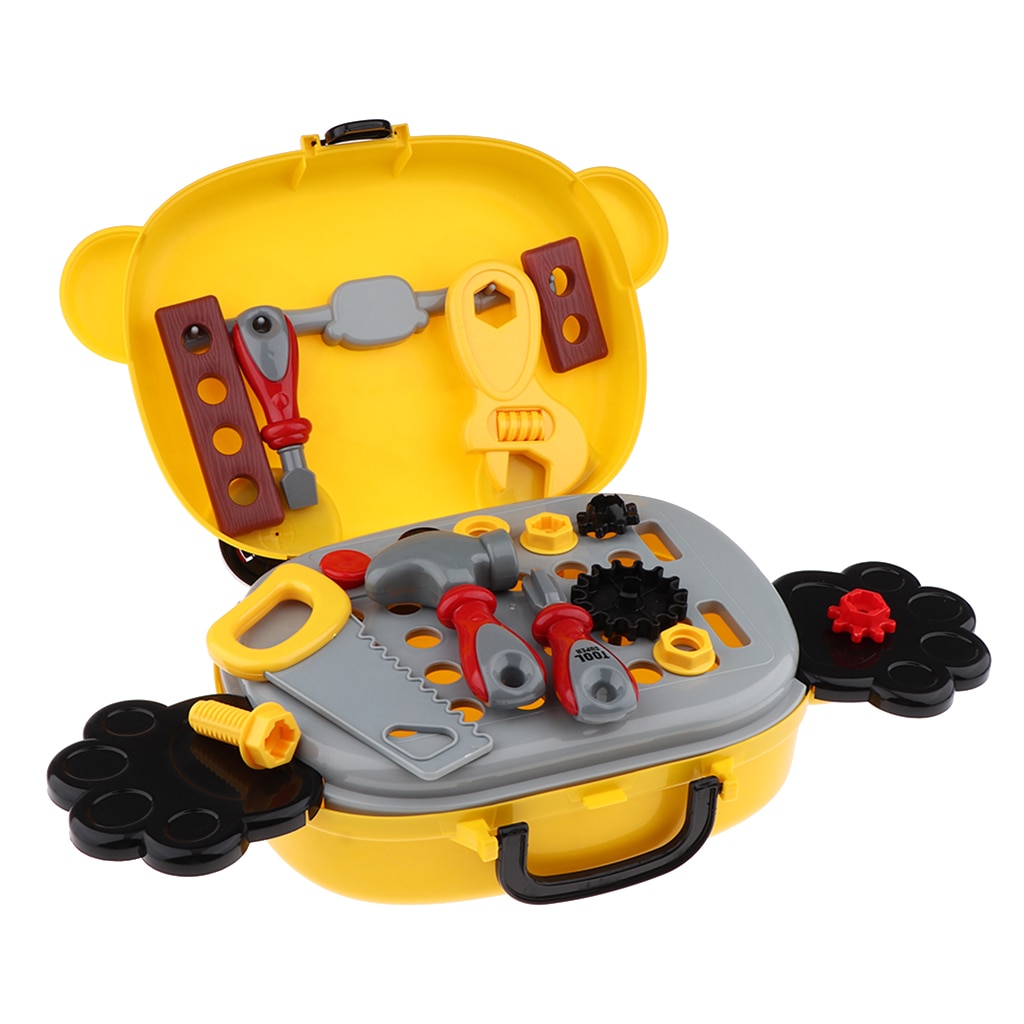 MagiDeal 14 Pieces Pretend Play Tools Box Set Toy for Kids Toddlers Boys