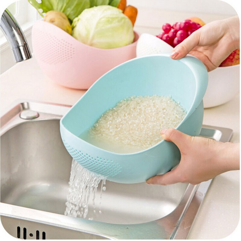 Køkken ris vaskemaskine ris vaske sigte taomi bassin plast dræning grøntsagskurv frugt ris rengøringsbassin