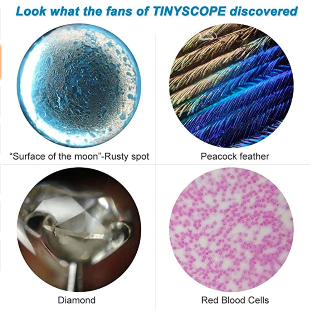 TinyScope Digital Microscope Camera Lens kit For Kids 20x to 400x Magnification Portable Microscope for Mobilephone