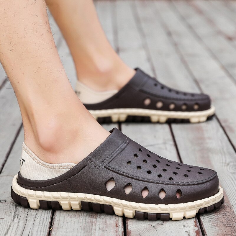 Men Sandals Crocks LiteRide Hole Shoes Crok Rubber Clogs For Men EVA Unisex Garden Shoes Black Crocse Adulto Cholas Hombre 896