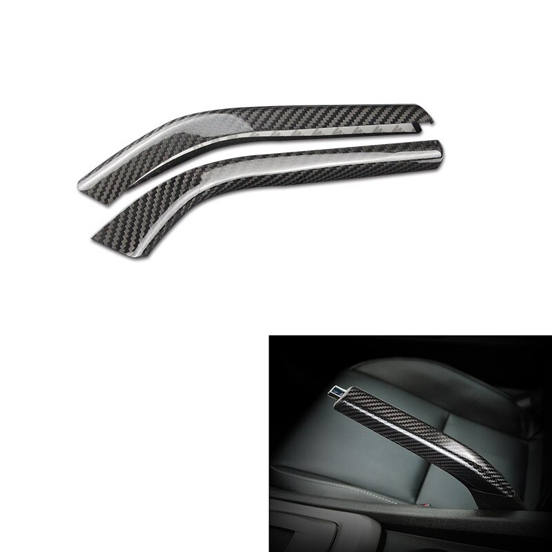 2 Stks/set Koolstofvezel Auto Handrem Grips Cover Interior Trim Voor Chevrolet Camaro Auto Interieur Accessoires