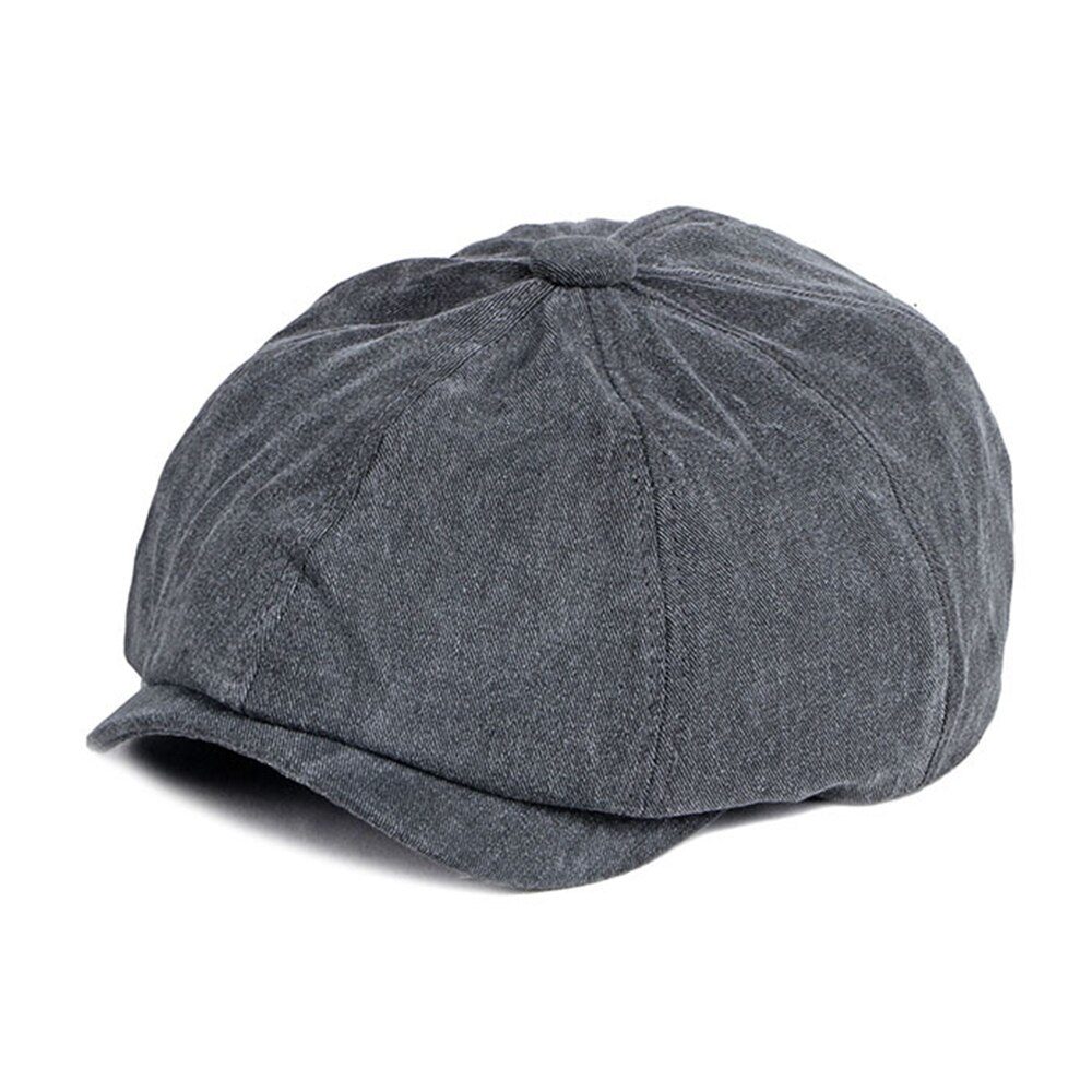 Papillon Do vieux coton, casquette de livreur, chapeau d&#39;hiver pour hommes et femmes, casquette octogonale Vintage, béret de peintre, noir, kaki, café: Black