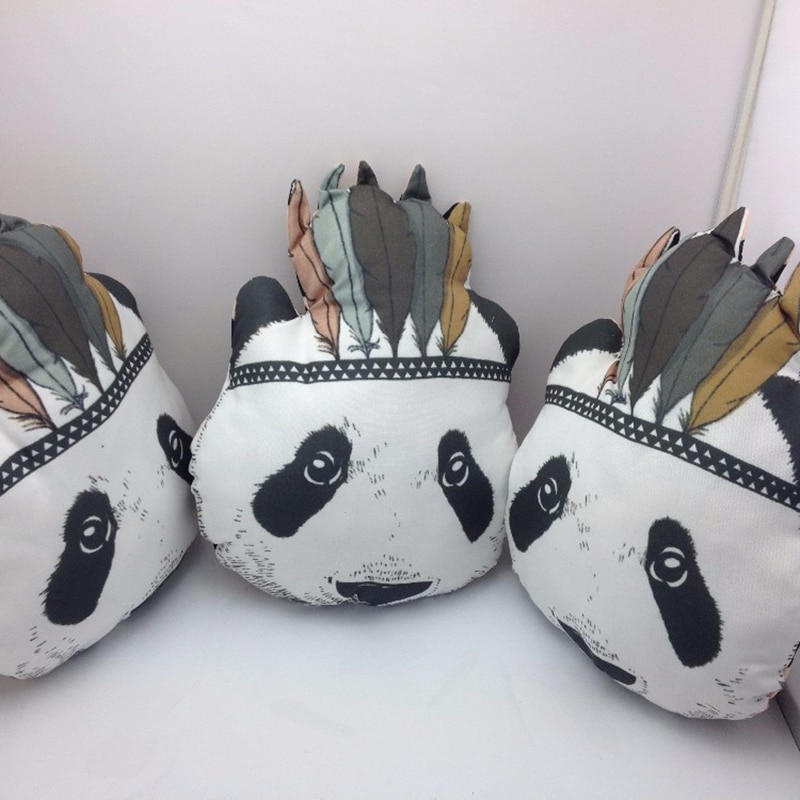 Baby koseleker pute barnerom seng sofa dekorative indisk panda dyreformede puter dukke barns beste