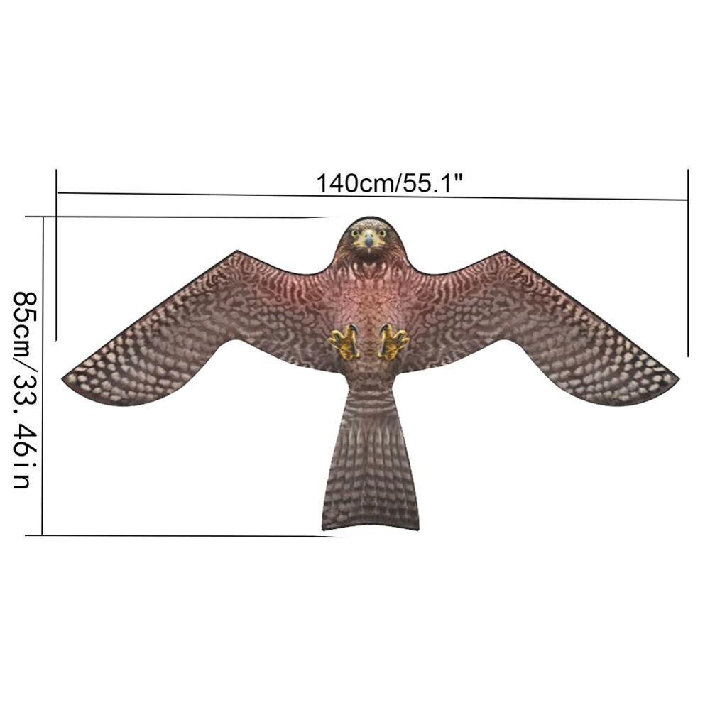 Repelente de aves voladoras, emulador de halcón volador, cometa antiaves para jardín, espantapájaros, patio, espantapájaros