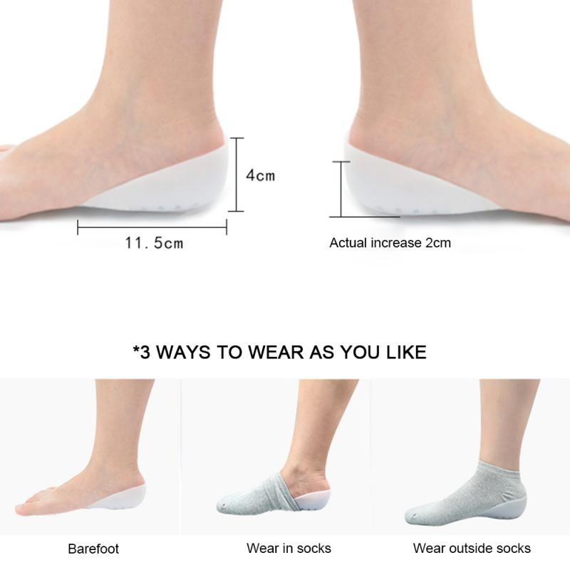 1 paar Schuh Einlegesohlen Atmungs Halbe Einlegesohle ErhöHenne Hacke Einfügung Sport Schuhe Pad Kissen unisex 2-4cm Höer erhöHenne Einlegesohlen