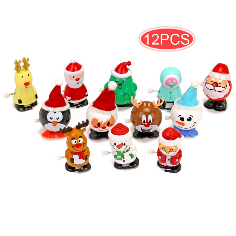 12 Pcs Clockwork Speelgoed Interessante Wind Up Toys Leuke Dier Santa Kerst Serie Goederen Kleine