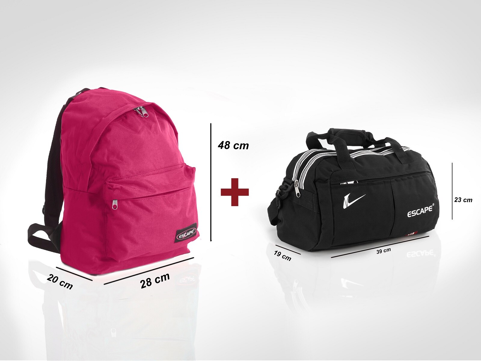 ESCAPE 561 SEASON SCHOOL AND BACKPACK BAG AND ESCAPE 110 SPORTS BAG