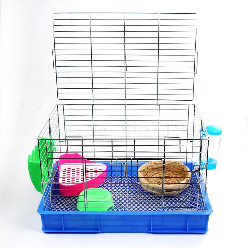 Stainless steel plating rabbit cage extra large rabbit cage cat cage luxury villa lop-eared rabbit breeding spray-proof