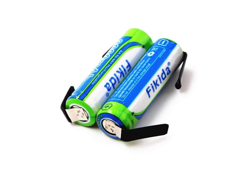 100% 1.2V AA Rechargeable battery 3000mAh AA NI-MH cell pack with tabs pins for Braun electric shaver toothbrush+ DIY Nickel