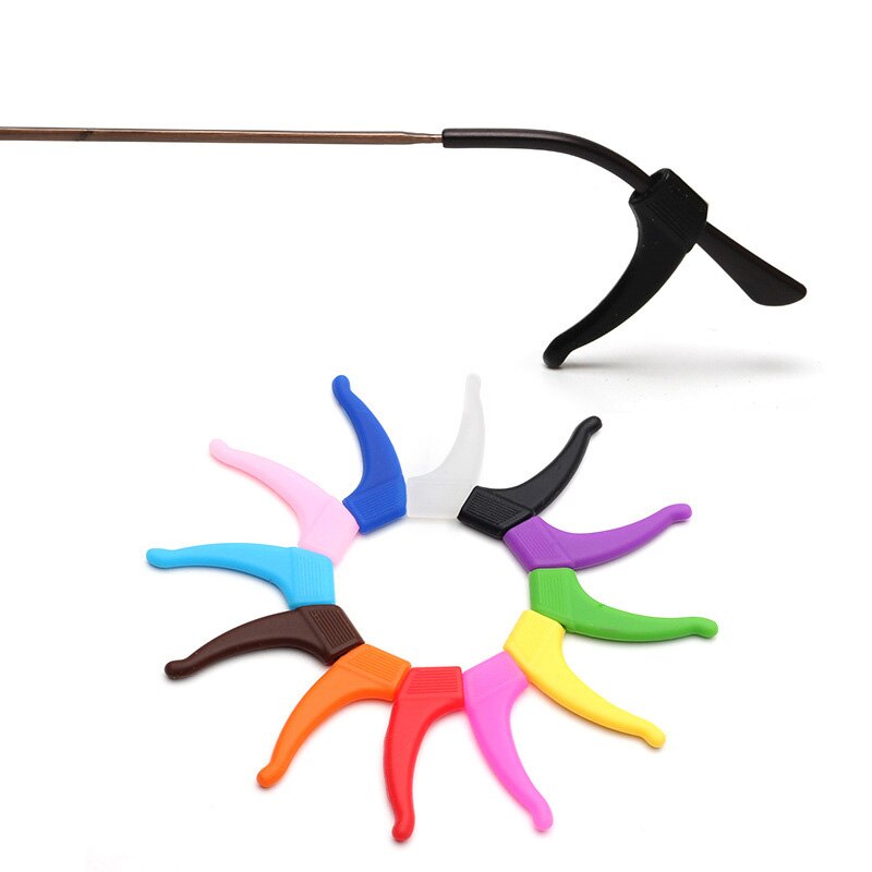 Crochet d'oreille antidérapant à la pour lunettes, accessoires pour lunettes, poignée en Silicone, pointe de la tempe, poignée pour lunettes