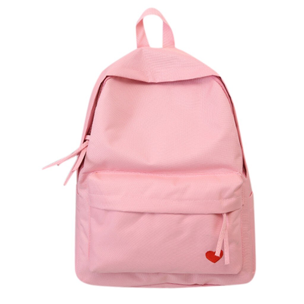 Borsa di tela Moda zaino Esterno delle Donne di Colore Solido Multi-Funzione Sacchetto di Spalla Dello Zaino mochilas escolares # j4s: Pink