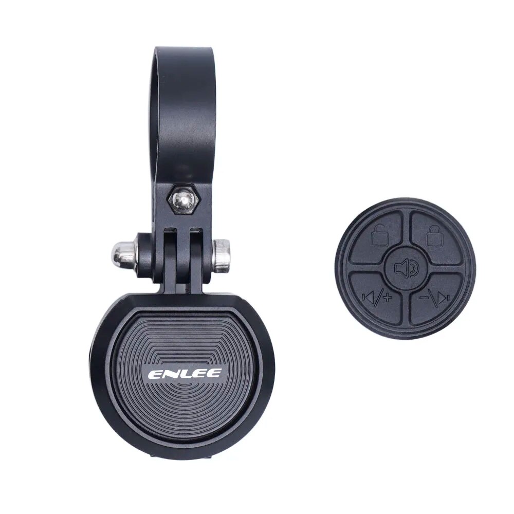 ENLEE 120DB USB Charge Fiets Elektrische Bel MTB Cyclus Trompet Hoorn Anti-diefstal Alarmsirene & Afstandsbediening: Default Title