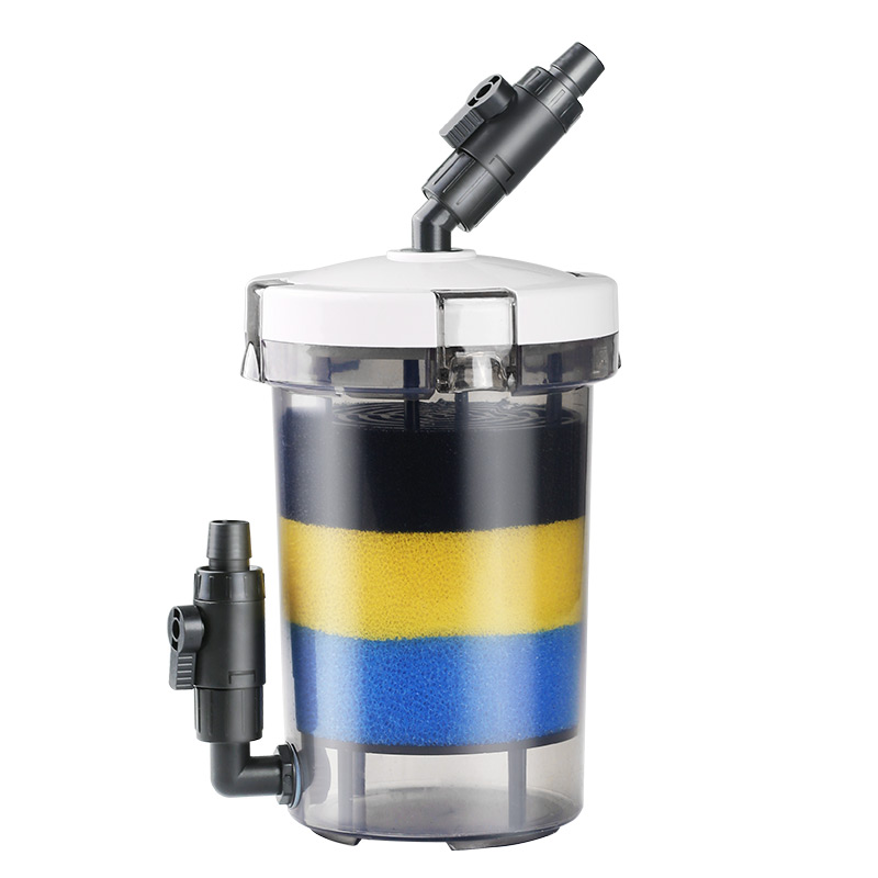 Prefiltro SUNSUN, barril de filtro bioquímico para tanque de peces, cubo de filtro de acuario externo transparente ultrasilencioso