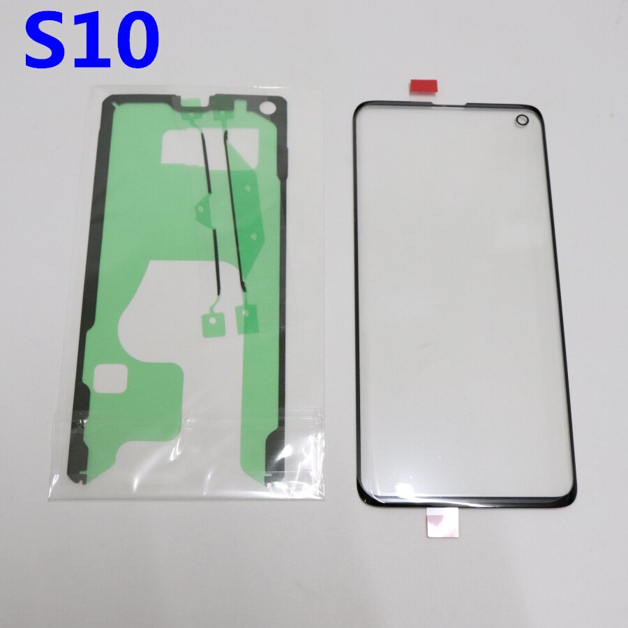 Lcd frente lente exterior para samsung galaxy s10 s10 plus 5g g975 s20 s20 + tela de toque vidro s10 5g g977 substituição quadro adesivo: S10