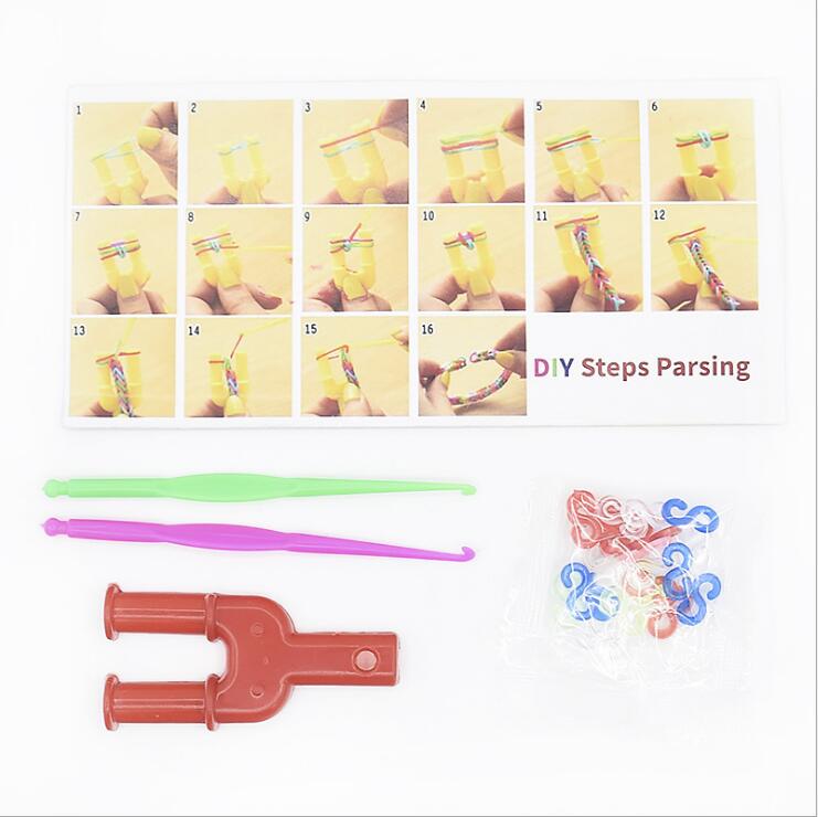 600 Stuks 15 Kleuren Diy Rainbow Color Rubber Band Armband Geschenkdoos Kleine Weven Machines Breien Speelgoed