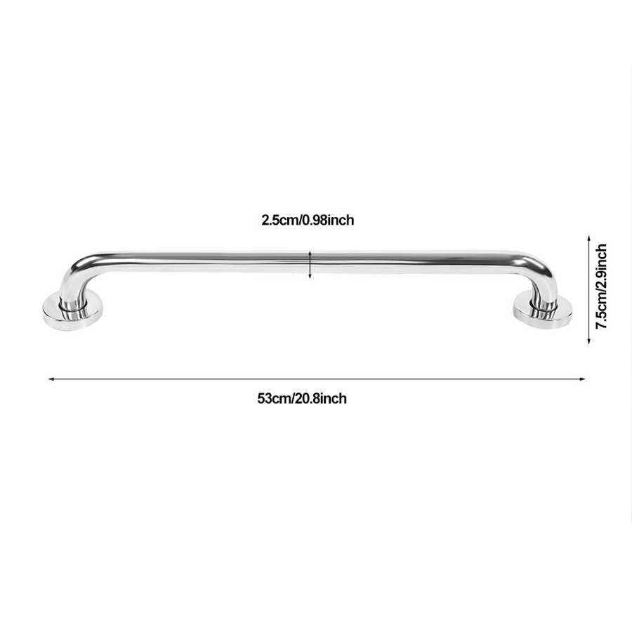 Stainless Steel Bathroom Bathtub Grab Bar Safety Hand Rail for Bath Shower Toilet Bathing Mobility Aids Safety Hold 30/50/60cm: 50CM