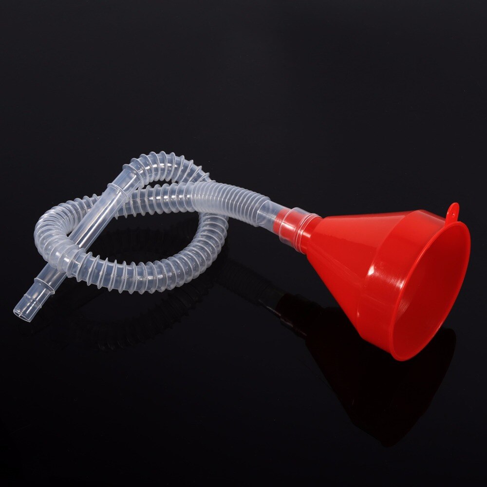 Embudo de llenado de plástico de queroseno para vehículo, herramienta Universal para aceite de gasolina, diésel, motocicleta y camión, con boquilla de tubo suave, 1 ud.