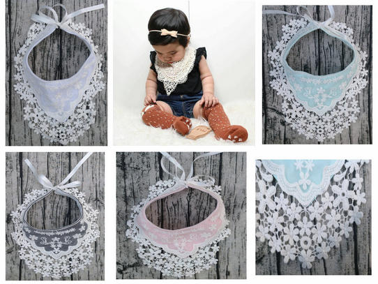 AURORA-babero blanco para bebé, babero de encaje para niña, babero para bebé, babero de encaje para niña, babero blanco para bebé, babero de encaje para bebé