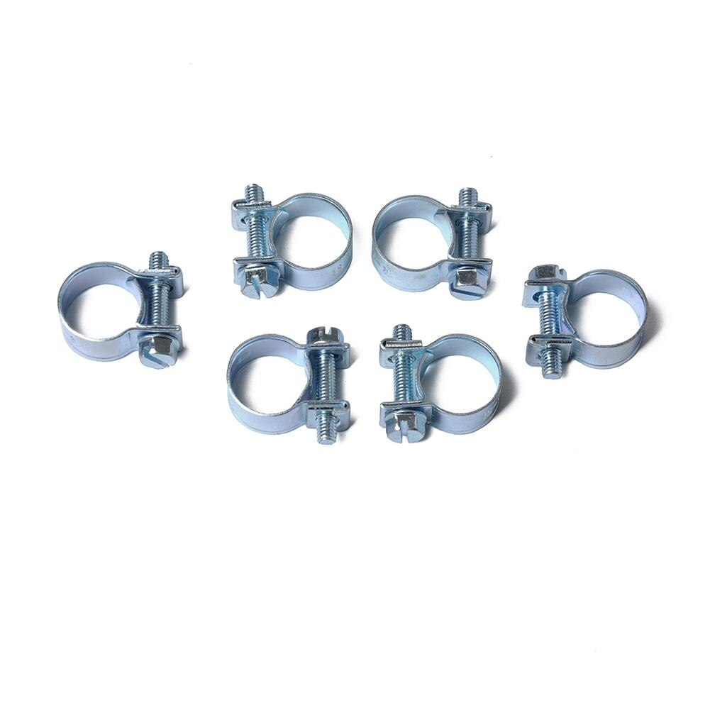 Mini abrazaderas de manguera de acero inoxidable, 10 piezas, 7-18MM, ajustable, línea de combustible, tamaño de tornillo sin fin,