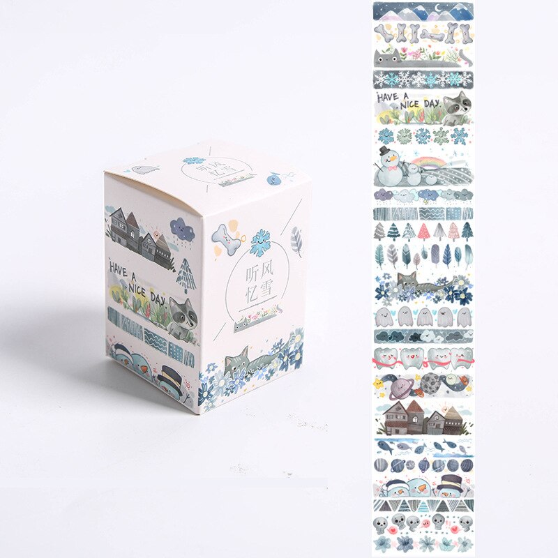 3 mètres 6.5cm de large Kawaii dessin animé animaux Washi papier ruban décoratif: Listen to the wind
