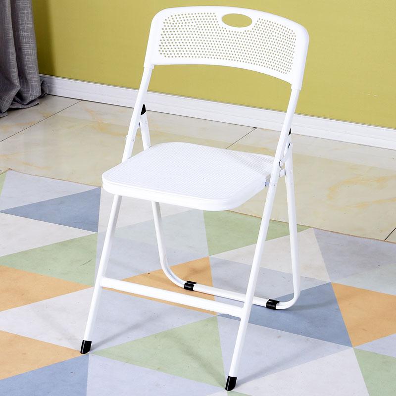Folde stol åndbar plast simpel husstand bærbar udendørs stol enkel kontor voksen computer træningsstol: Stil 2