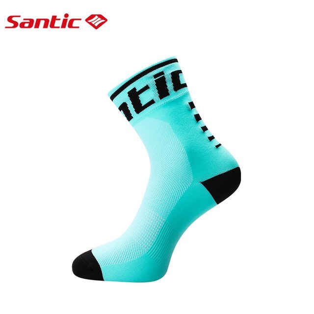Santic-Calcetines de Ciclismo para hombre y mujer, medias transpirables antisudor para deportes al aire libre, colores 6C09054: 1