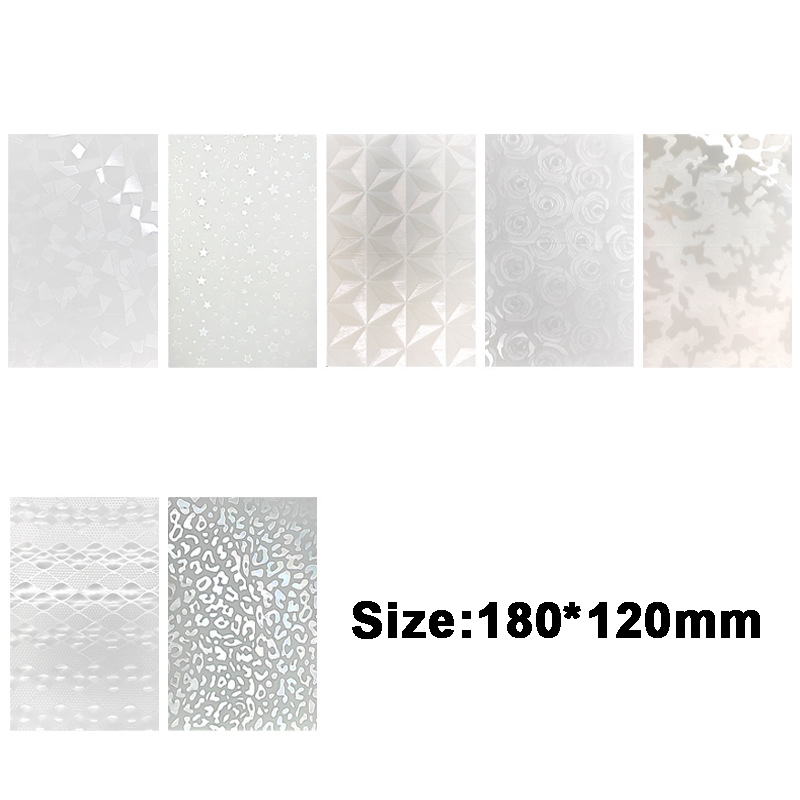 50Pcs 3D Transparant Reliëf Terug Film Sticker Voor Alle Snijmachine Universal Decoratieve Back Cover Protector Flim Skin