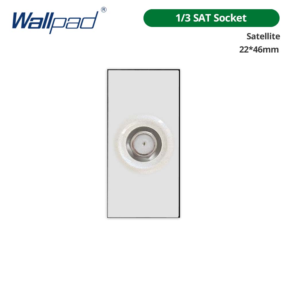 Wallpad DIY White Tempered Glass Panel Wall Light Switch EU UK Italian Brazil Socket Free Combination 118*75mm Module Frame Only: Khaki