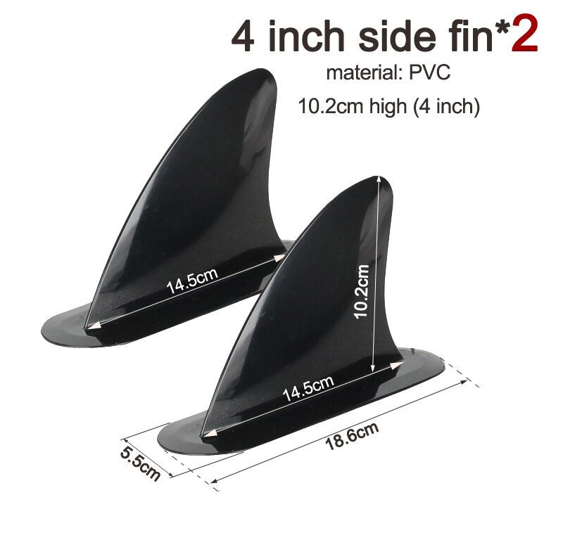 Surfevann wave fin sup tilbehør stablizer stand up paddleboard aqua marina surfebrett innskyvning sentralfin sidefinne  a05001: 4 tommer sidefinne  x 2