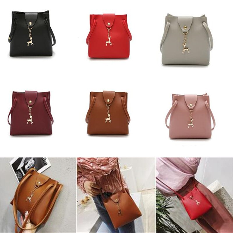 Dames schoudertas pu leer dames messenger bag dames pure kleur kleine klep vierkante tas clutch tassen handtassen
