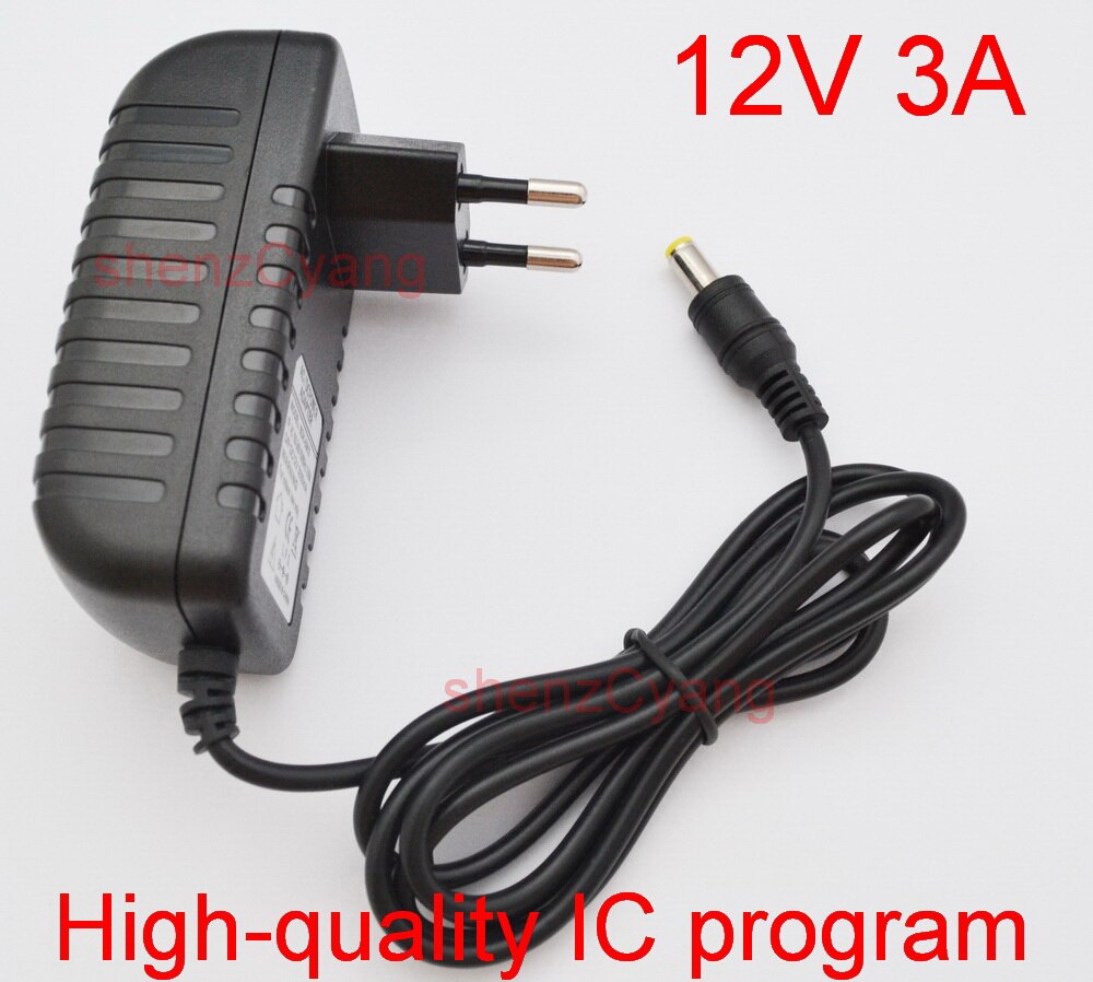 1 stks 12V3A IC programma, 12 v 3A 36 w Led Power Adapter voor 5050/3528 SMDLED Licht DC plug 5.5mm x2.1mm-2.5mm EU Plug