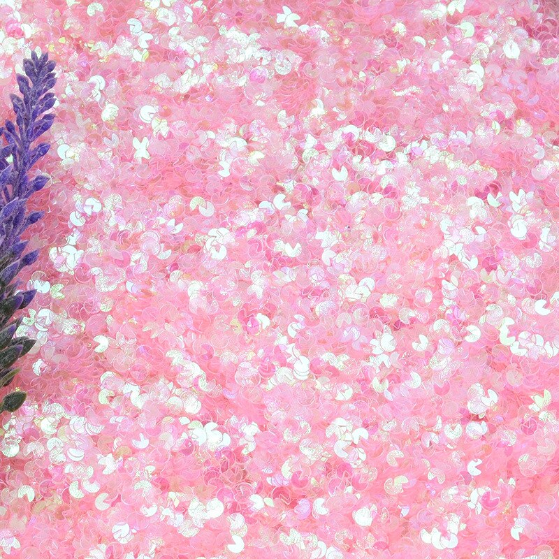 20g/ loten 4mm stijl pailletten losse pailletten voor knutselen diy glitter confetti nagelkunst decoratie pailletten naai accessoires: Transparant roze
