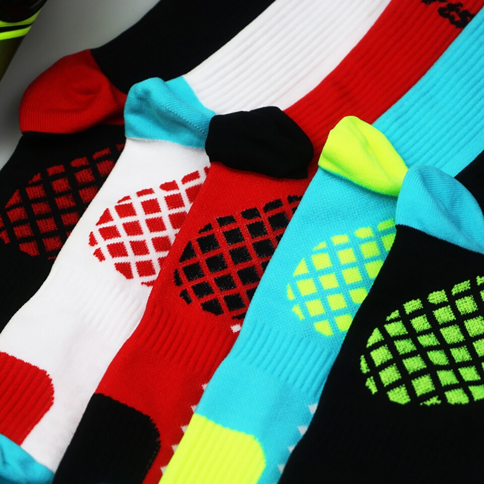 1 Paar Professionele Hoge Tall Fietsen Sokken Comfortabele Sokken Running Wandelen Sokken Outdoor Sport Fitness Sokken Unisex