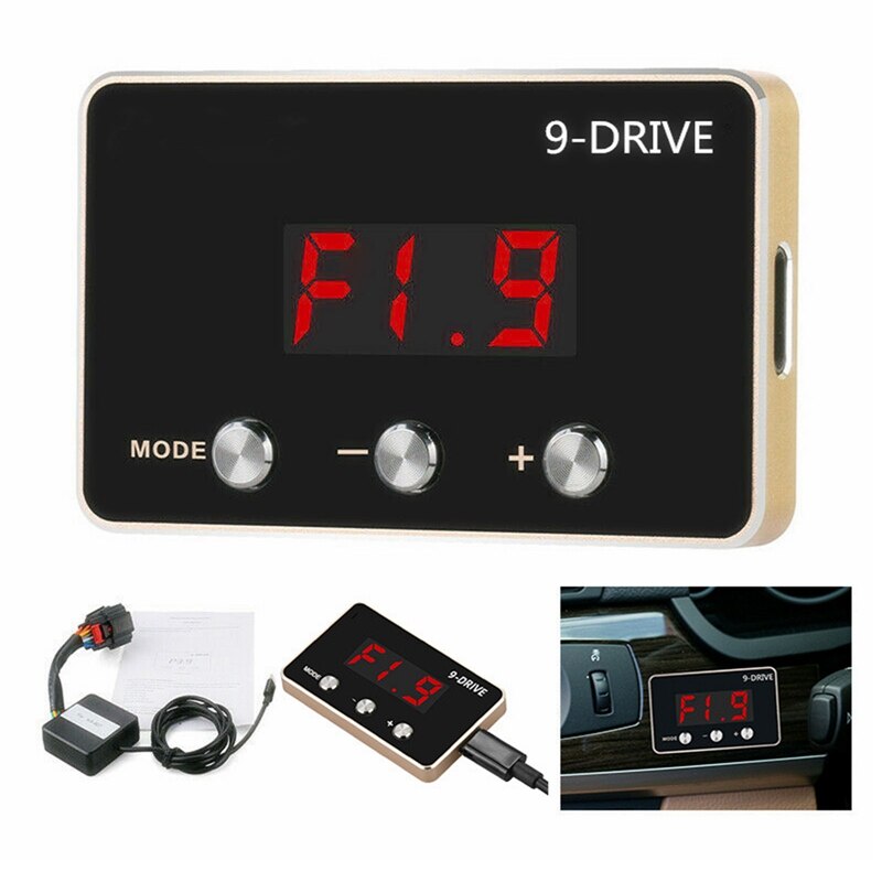 9 Drive Car Electric Drive Throttle Controller Pedal Accelerator For DODGE CHALLENGER MAGNUM NITRO RAM pedalbooster command: Red