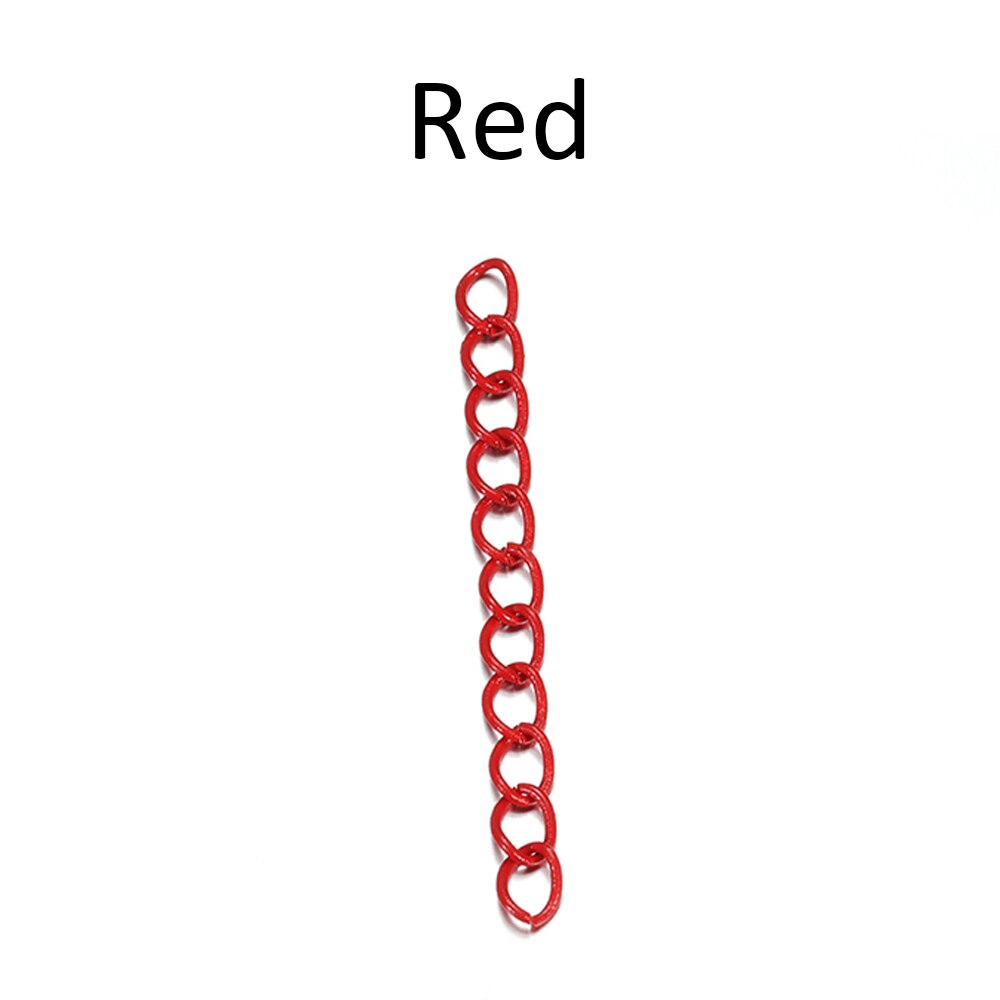 30 stücke 4,5 cm Bunte Halskette Verlängerung Kette Groß Armband Erweiterte Ketten Schwanz Extender Für DIY Schmuck Machen Lieferungen: Red