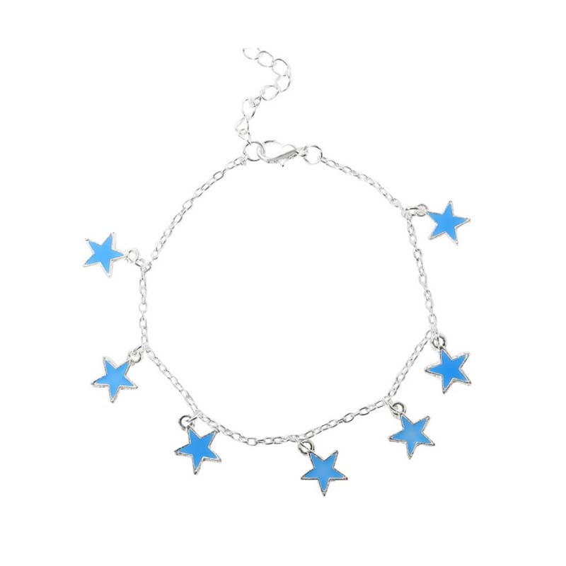 Star Hanger Enkelband Hart Star Bloemvorm Armbanden Glow In The Dark Lichtgevende Voor Vrouwen Sieraden