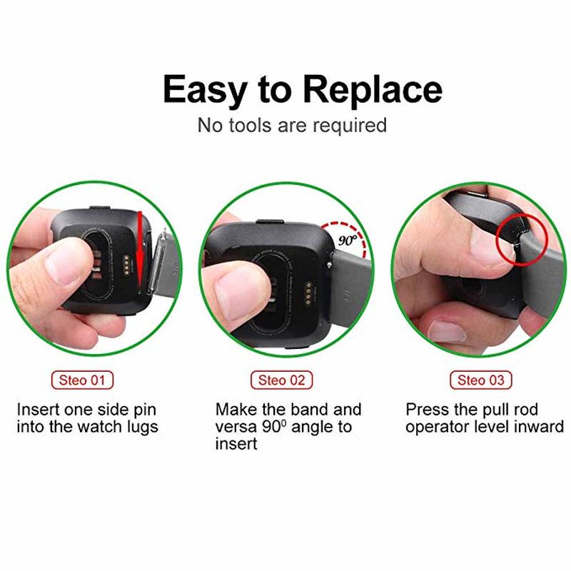 Replacement Silicone Breathable Wrist Band Watch Quick Release Silicone Easyfit Wrist Band Strap For Fitbit Versa 2 Wristband