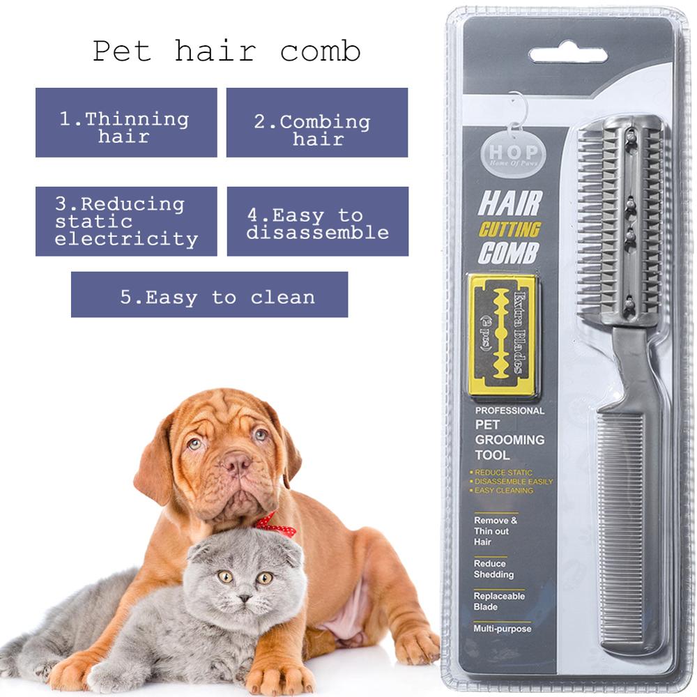 Manual Hair Razor Pet hair removal comb Dual-end Hair Trimmer Styler Hair Cutting Comb for Dogs Cats