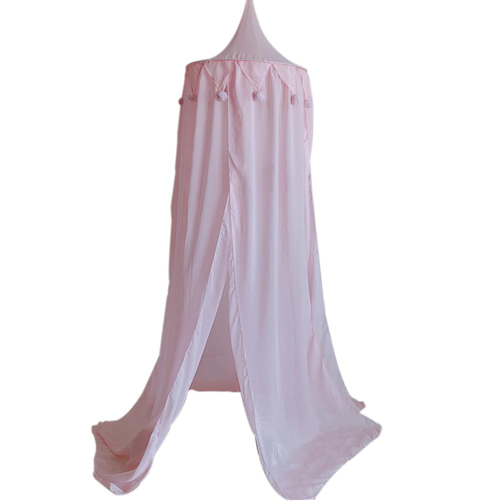 Cama de chiffon tenda mosquito net três portas de verão crianças casa cúpula decoração cama dossel castelo playhouse para crianças quarto: Pink